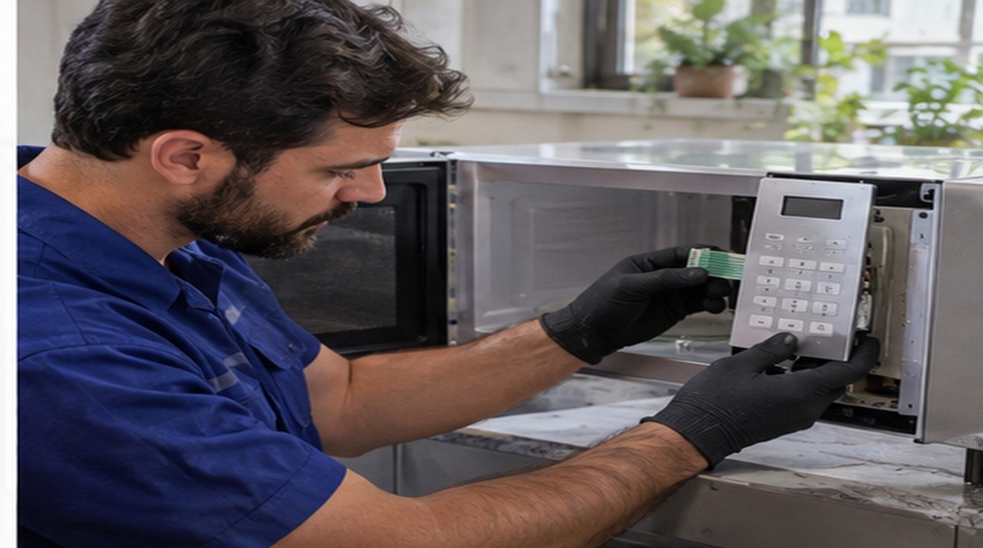 Conserto de micro-ondas em Goiânia‑GO: troca da membrana e do painel